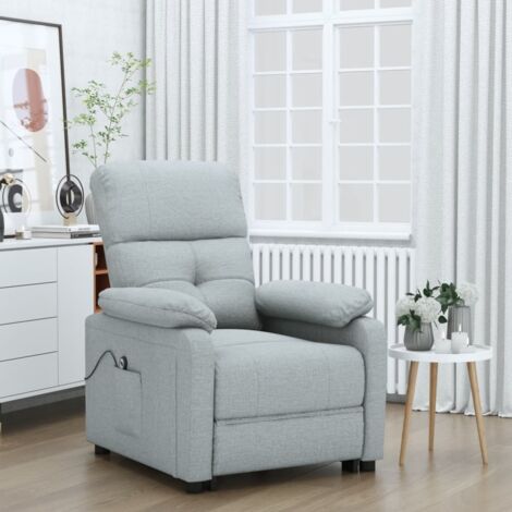 Tela de luz gris de sillón reclinable eléctrico