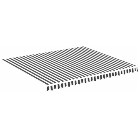 Tela de repuesto para toldo gris antracita y blanco 4x3,5 m vidaXL