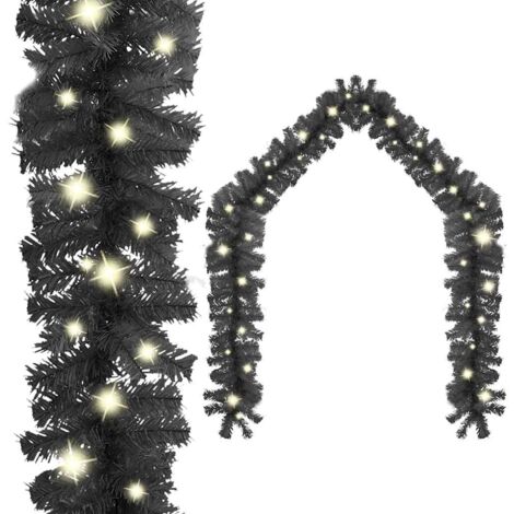 Guirnalda de Navidad con luces LED negro 20 m vidaXL