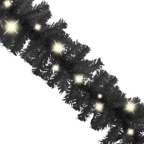 Guirnalda de Navidad con luces LED negro 5 m vidaXL
