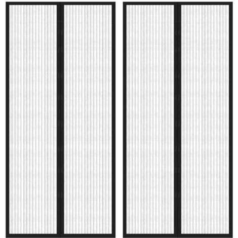 Mosquiteras para puerta bloque magnético 2 uds negro 210x90 cm vidaXL