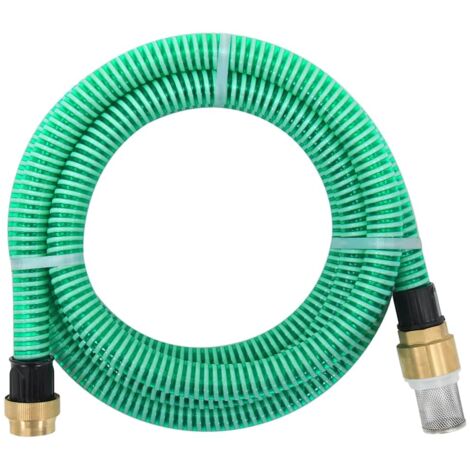 Manguera de succión con conectores de latón PVC verde 29 mm 20m vidaXL (1/5)