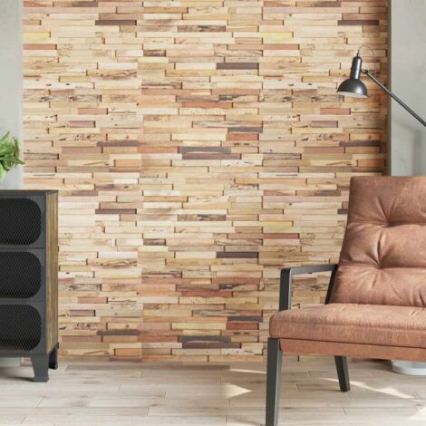 Paneles revestimiento pared 10 uds madera teca reciclada 1,03m² vidaXL