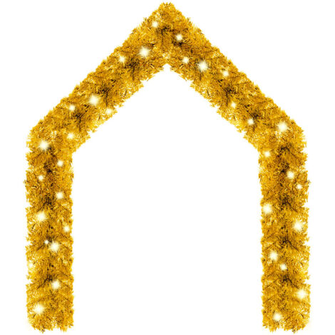 Guirnalda de Navidad con luces LED dorado 5 m vidaXL