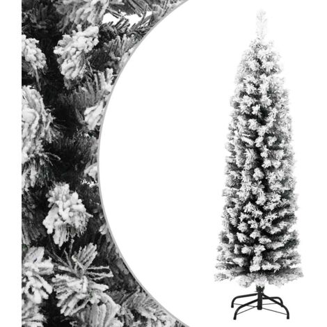 Árbol de Navidad artificial verde con nieve PVC 120 cm vidaXL