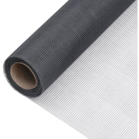 Malla mosquitera de fibra de vidrio gris 100x500 cm vidaXL
