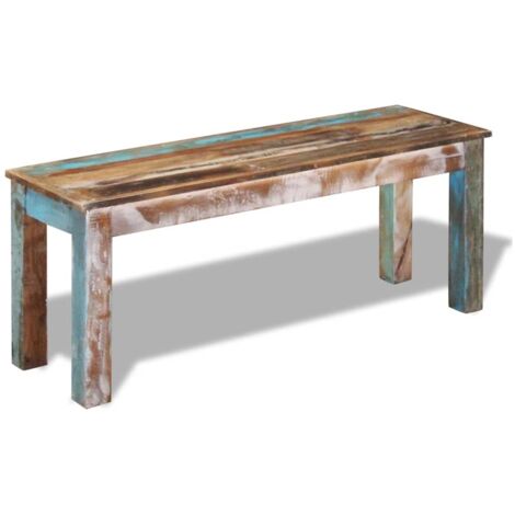 Banco de madera maciza reciclada 110x35x45 cm vidaXL
