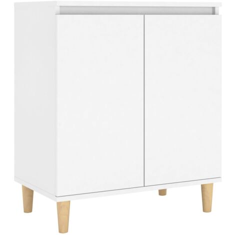 Aparador con patas madera contrachapada blanco 60x35x70 cm vidaXL