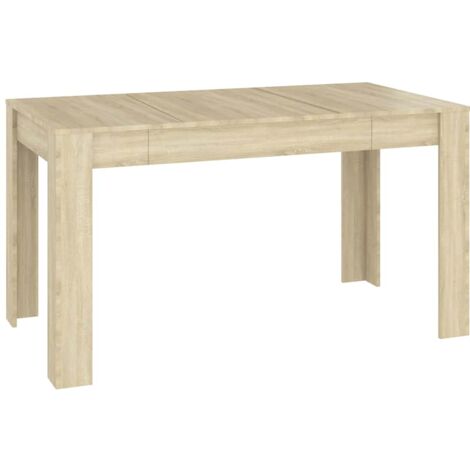 Mesa de comedor contrachapada color roble sonoma 140x74,5x76 cm vidaXL
