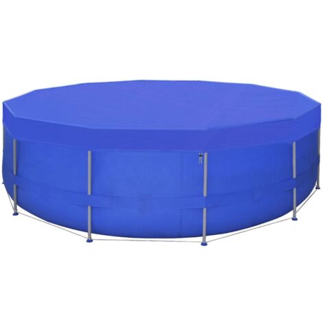 vidaXL Cubierta de Piscina Redonda PE Negra 455 cm Toldo Protector Agua Funda 