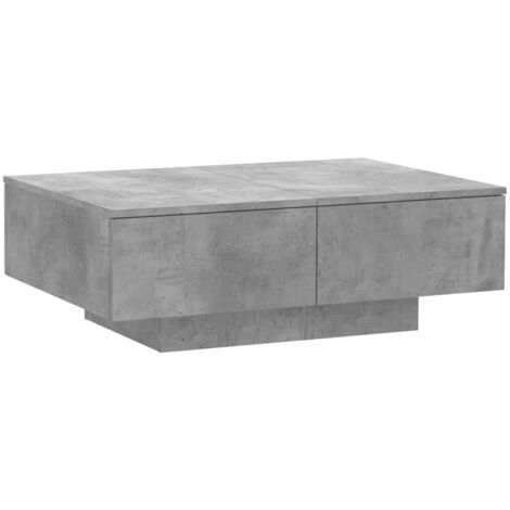 Mesa de centro madera de ingeniería gris hormigón 90x60x31 cm vidaXL
