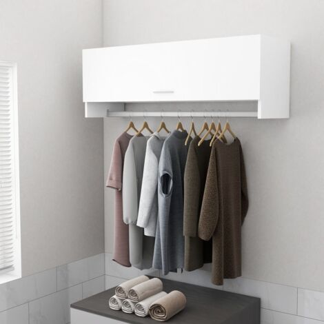Armario de madera contrachapada blanco 100x32,5x35 cm vidaXL