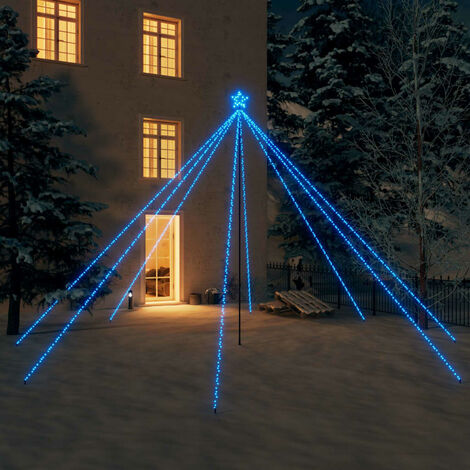 LED árbol de Navidad interior y exterior 800 LED azul 5 m vidaXL
