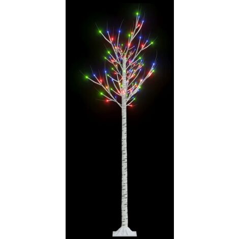 Árbol de Navidad LED de colores sauce interior exterior 1,8 m vidaXL