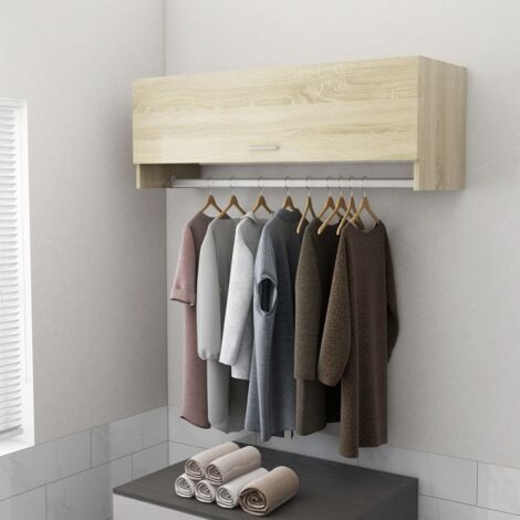 Armario de madera contrachapada roble Sonoma 100x32,5x35 cm vidaXL