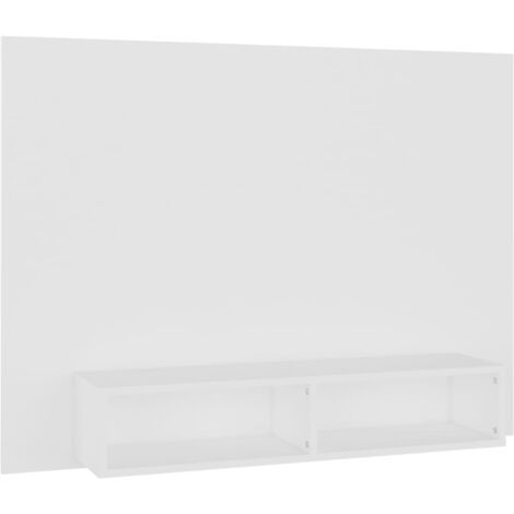 Mueble de TV de pared madera contrachapada blanco 120x23,5x90cm vidaXL
