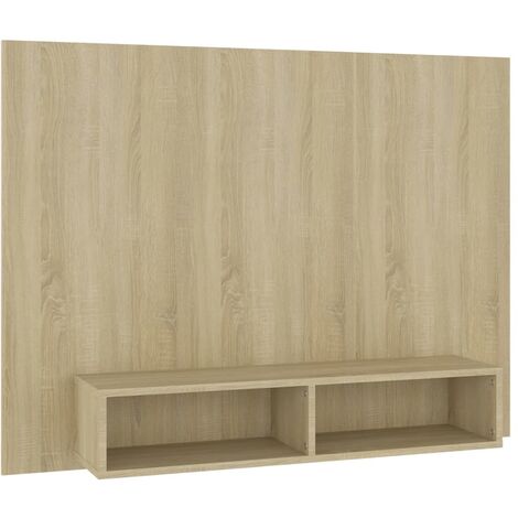 Mueble TV pared madera contrachapada roble Sonoma 120x23,5x90cm vidaXL