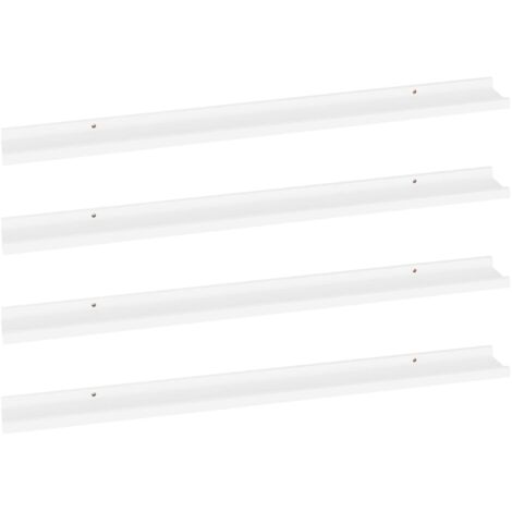 Estantes de pared 4 unidades blanco 100x9x3 cm vidaXL