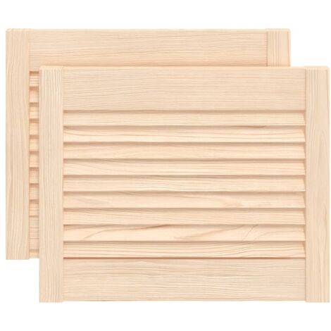 Puerta de armario de lamas 2 uds madera de pino 39,5x49,4 cm vidaXL