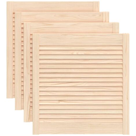 Puertas de armario de lamas 4 uds madera de pino 61,5x59,4 cm vidaXL