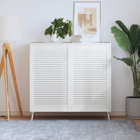 Puerta de armario lamas 2 uds madera pino blanco 99,3x59,4 cm vidaXL