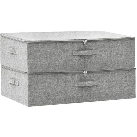 Cajas de almacenaje 2 unidades tela gris 70x40x18 cm vidaXL