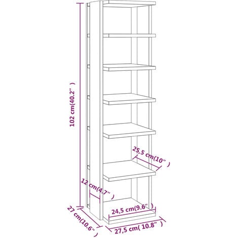 Mueble zapatero madera contrachapada blanco 27,5x27x102 cm vidaXL