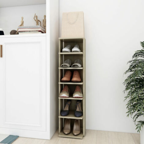 Mueble zapatero madera contrachapada roble Sonoma 27,5x27x102cm