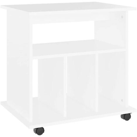 Armario con ruedas madera contrachapada blanco 60x45x60 cm vidaXL