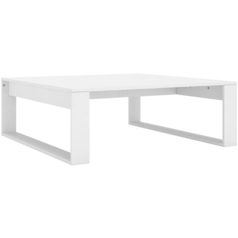 Mesa de centro madera contrachapada blanco 100x100x35 cm vidaXL