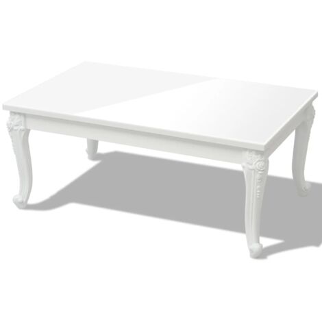 Mesa de centro blanco brillante 100x60x42 cm vidaXL