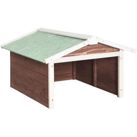 Caseta de cortacésped robótico madera abeto moca y blanco vidaXL