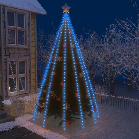 Luces de árbol 500 LEDs interior y exterior azul 500 cm vidaXL
