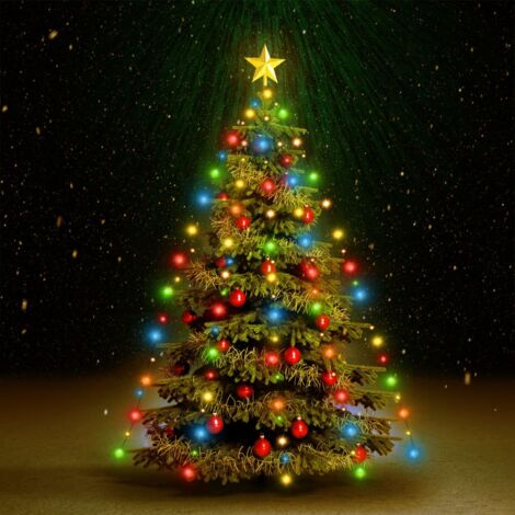 Red de luces de árbol de Navidad 210 LEDs de colores 210 cm vidaXL