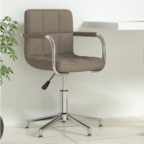 Silla de oficina giratoria tela gris taupé vidaXL
