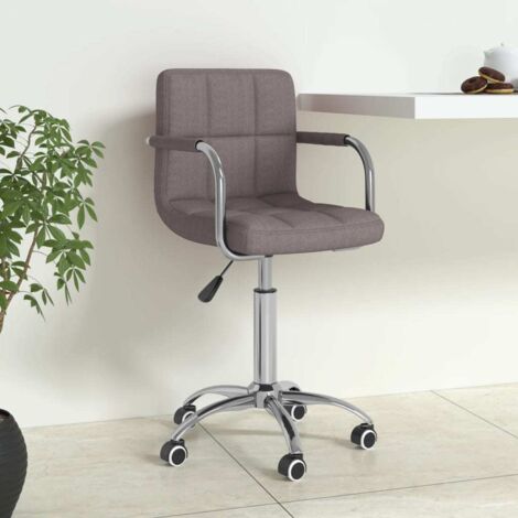Silla de oficina giratoria tela gris taupé vidaXL (1/5)