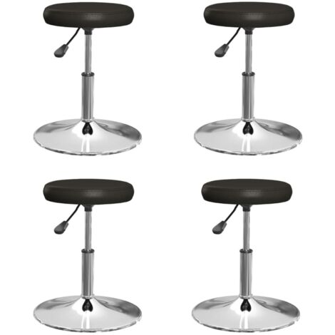 Sillas de comedor 4 unidades cuero sintético negro vidaXL