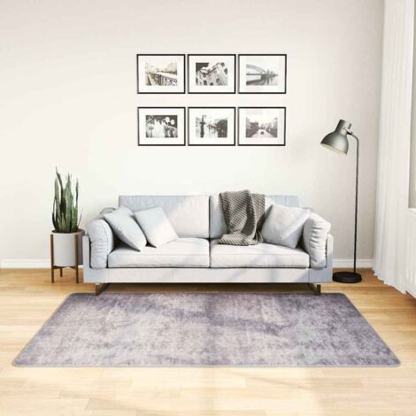 Alfombra lavable antideslizante gris 120x180 cm vidaXL