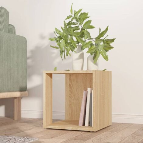 Mesa auxiliar madera contrachapada roble Sonoma 33x33x34,5 cm vidaXL