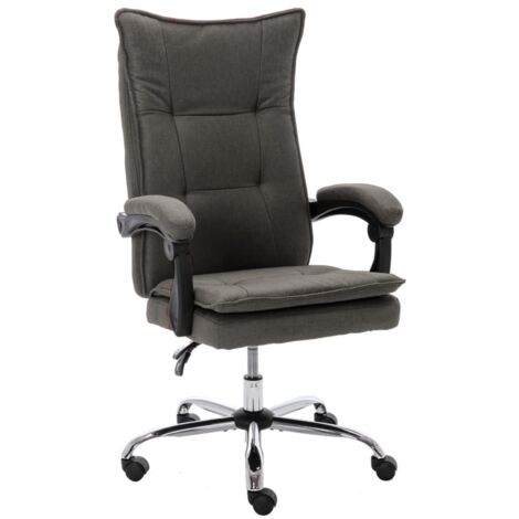 Silla de oficina de tela gris vidaXL (1/5)
