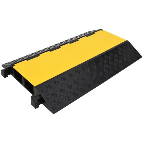 Rampas protectoras de cables con 2 canales goma 90 cm vidaXL