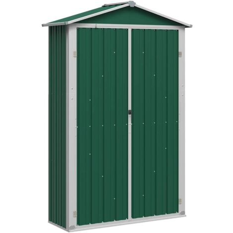 Cobertizo de jardín acero galvanizado verde 116x45x175cm vidaXL