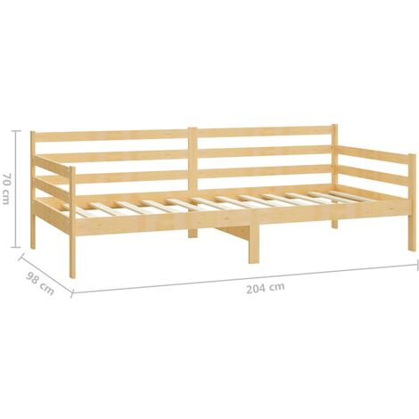 Sofá cama con cajones madera de pino maciza 90x200 cm vidaXL