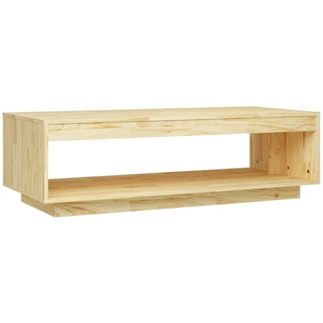 Mesa de centro de madera maciza de pino 110x50x33,5 cm vidaXL