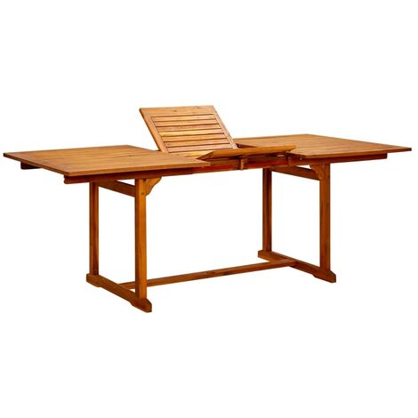 Mesa de comedor jardín madera maciza acacia (150-200)x100x75cm vidaXL