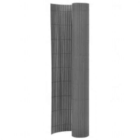 Valla de jardín de doble cara gris 110x400 cm vidaXL