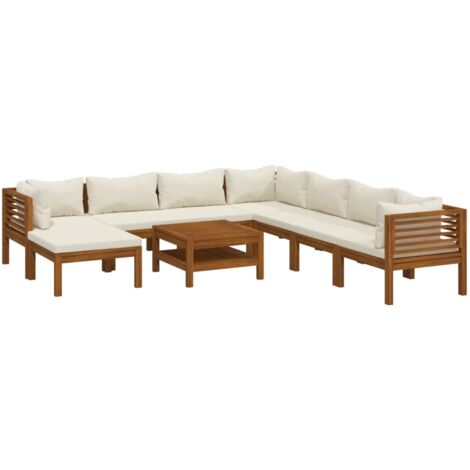 Juego de jardín de 9 PCS Lounge con almohada (1/5)