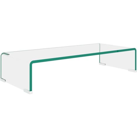 Soporte para TV/Elevador monitor cristal claro 60x25x11 cm vidaXL