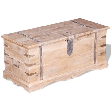Baúl de almacenamiento de madera de acacia vidaXL