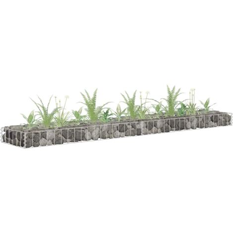 Cesta de un solo/gabion 180x30x10 cm de acero galvanizado